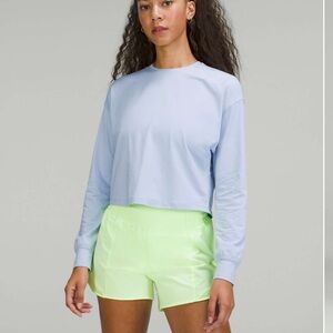 Lululemon Abrasion-Resistant Training Long Sleeve Shirt Blue Linen size 8/10